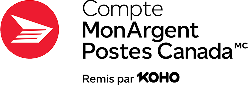 Les logos Compte MonArgent de Postes Canada et KOHO.
